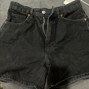 Black Denim Shorts